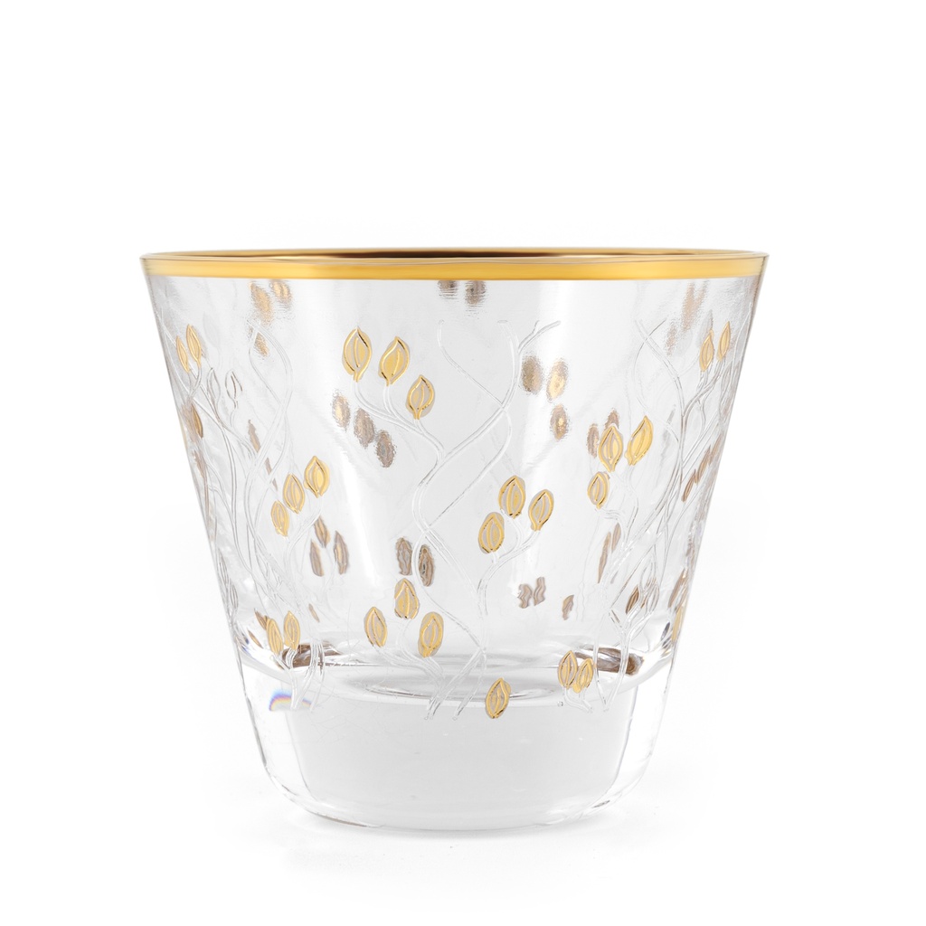 Gold Leaves Arabic Coffee Set - 6pcs