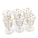 Gold/Silver Leaves Stemware Glass Set - 6pcs