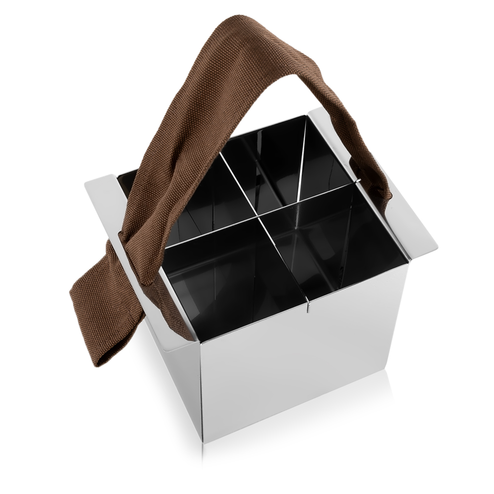 Brown Cutlery Holder 13x13 cm