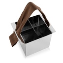 Brown Cutlery Holder 13x13 cm