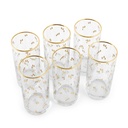 Gold Tumbler Glass Set - 6pcs