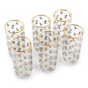 Gold Tumbler Glass Set - 6pcs