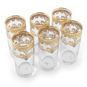 Gold/Platinum Tumbler Glass Set - 6pcs