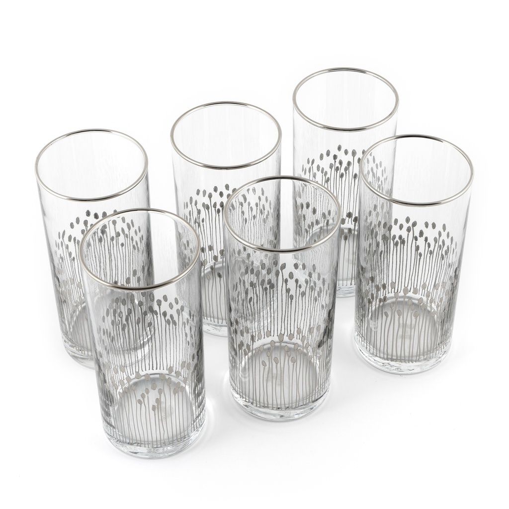 Platinum Tumbler Glass Set - 6pcs