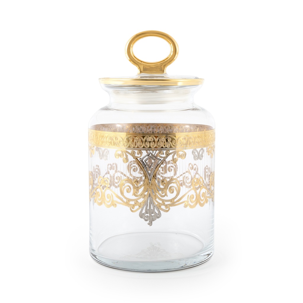 Turkish Candy Jar - Gold/Platinum
