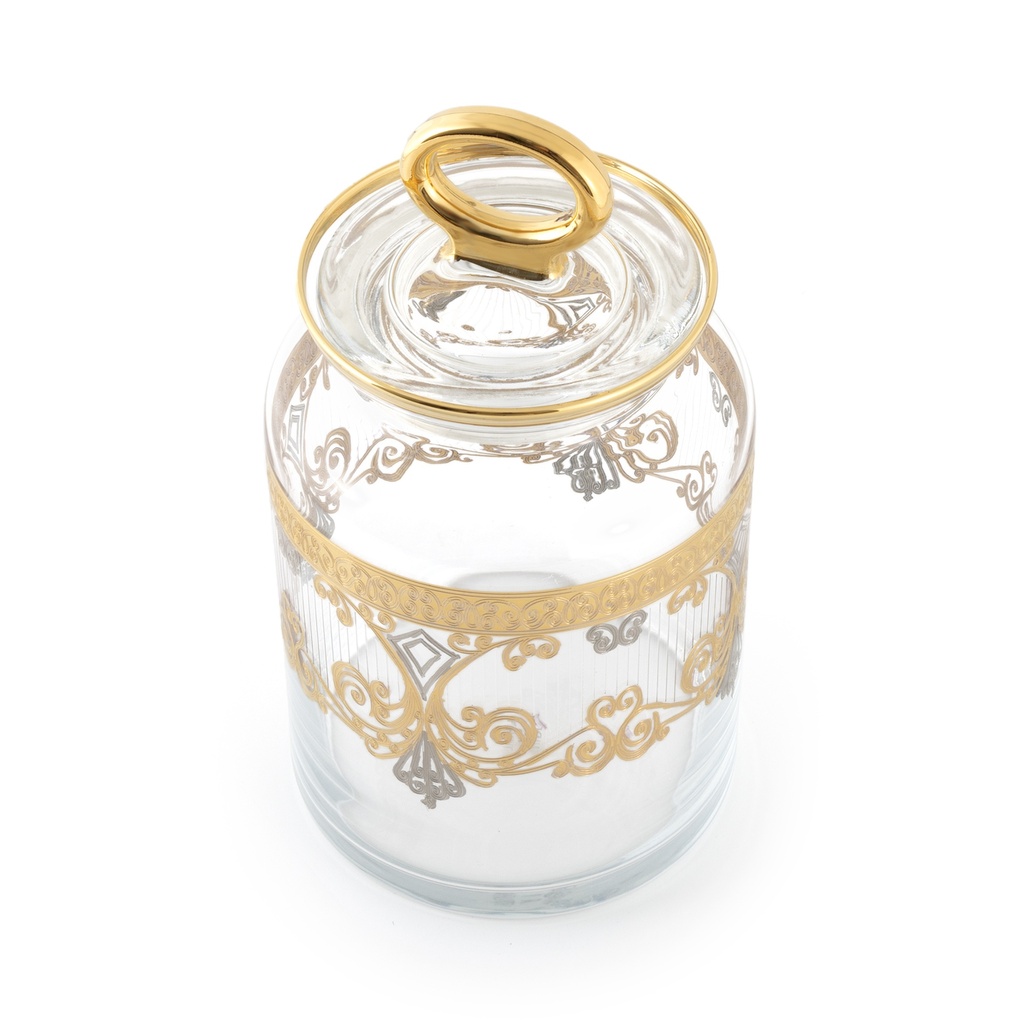 Turkish Candy Jar - Gold/Platinum