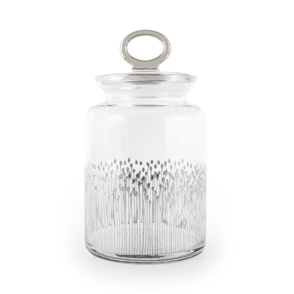 Turkish Lines High Candy Jar - Platinum