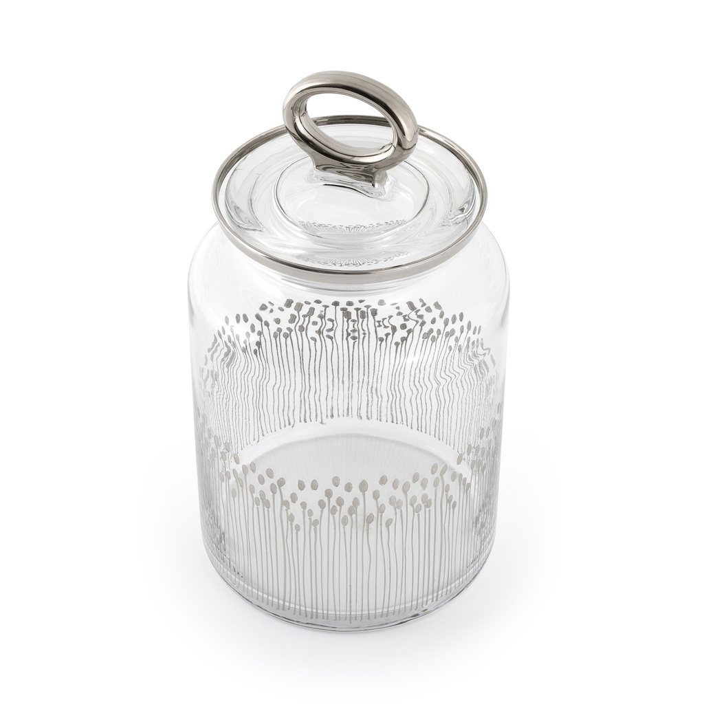 Turkish Lines High Candy Jar - Platinum