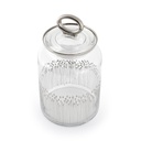 Turkish Lines High Candy Jar - Platinum