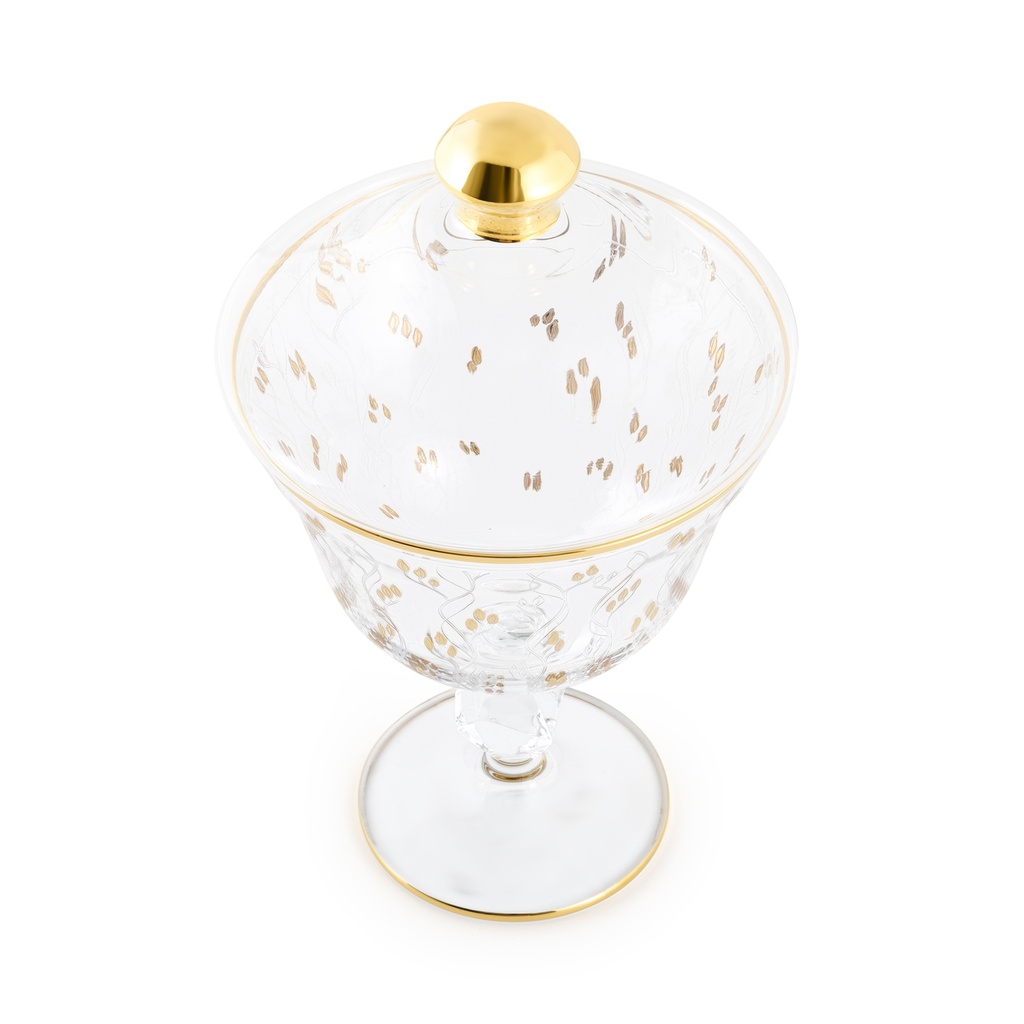 Leaves Decorative Stemware Bowl Gold