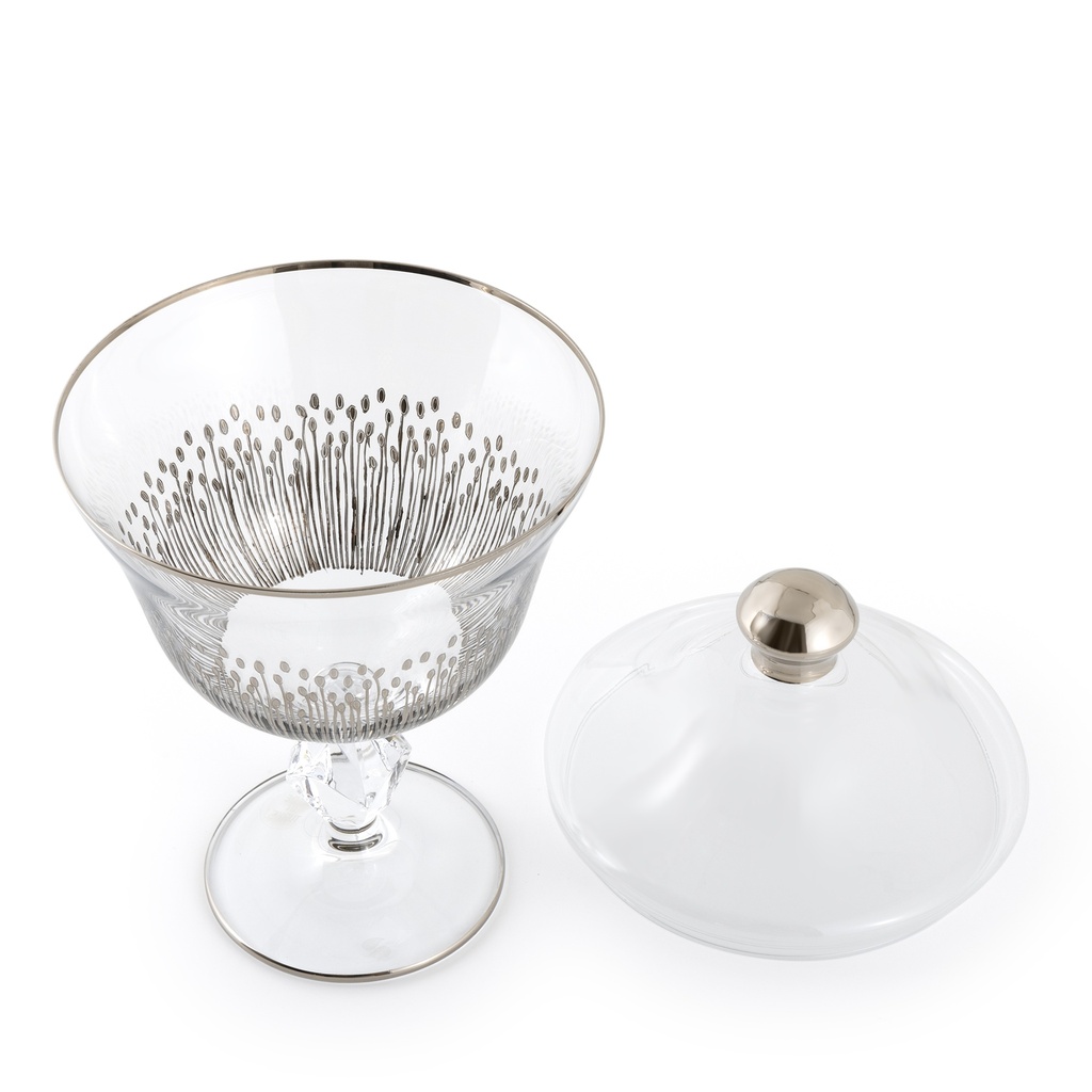 Turkish Lines Decorative Stemware Bowl Platinum