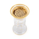 Glass Base Decorative Incense Burner - Gold