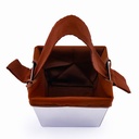 Stainless Steel Bread Basket - Brown 