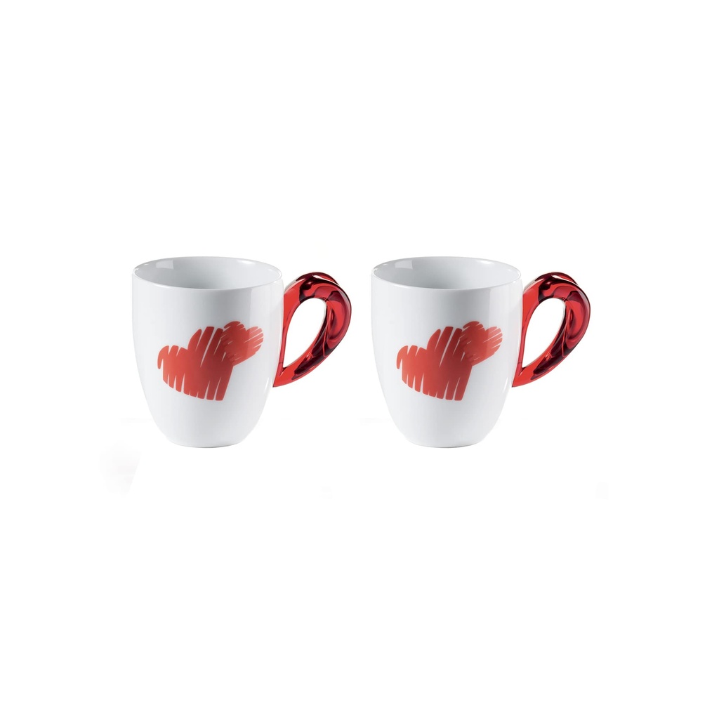 Set 2 Mugs Love - Red