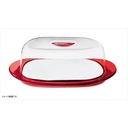 Feeling Cheese Dish with Dome - Red