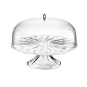 Aqua Cake Stand with Dome Clear - 27cm