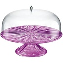 Aqua Cake Stand with Dome Lilac - 27cm