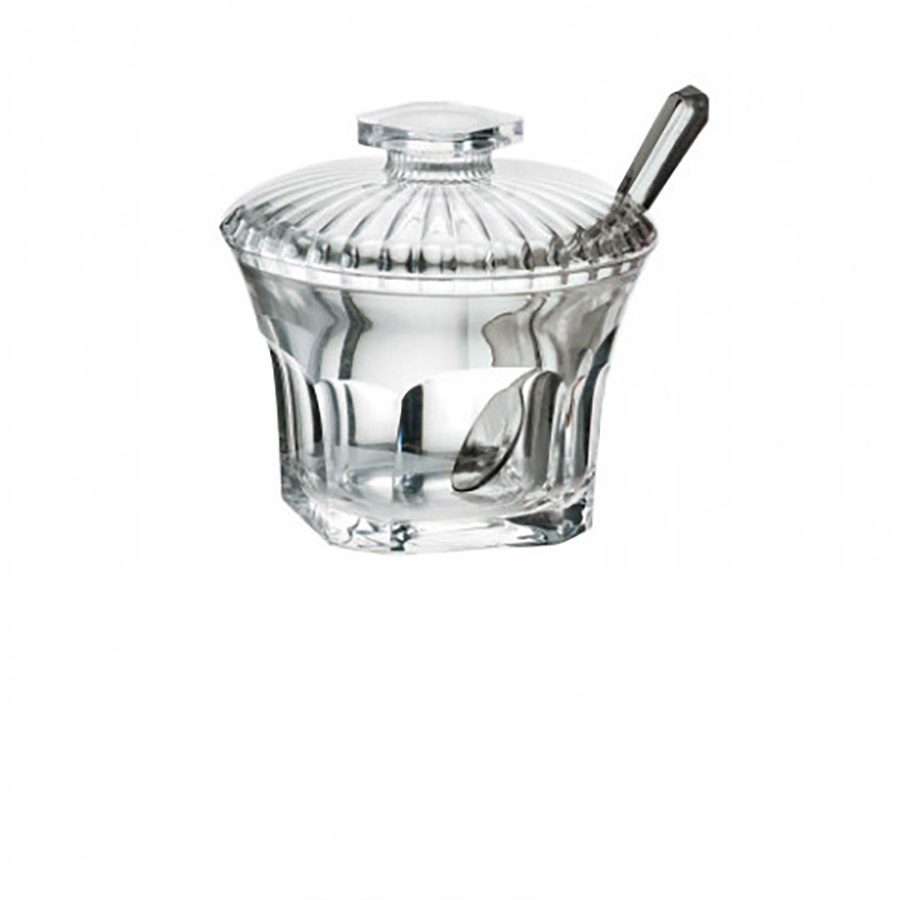 Belle Epoque Sugar Bowl With Teaspoon - Clear