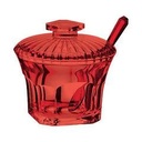 Belle Epoque Sugar Bowl With Teaspoon - Red