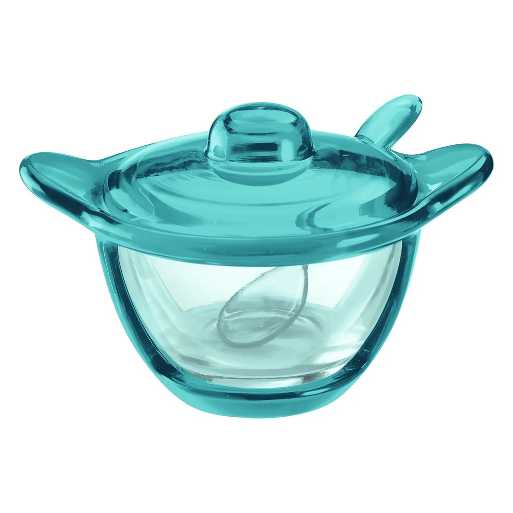 Gocce Sugar Bowl with Teaspoon - Blue