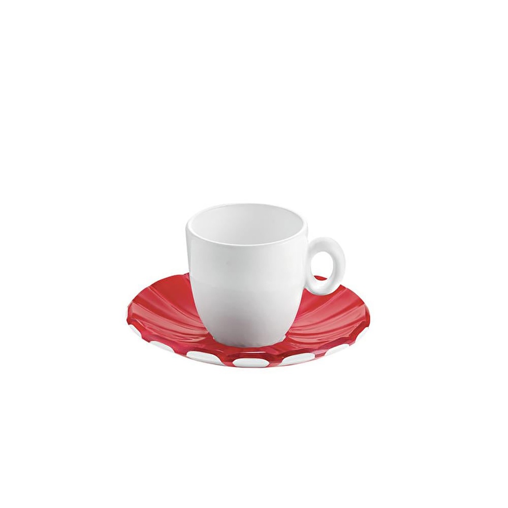 Grace 2 Piece Espresso Set - Red