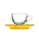 Gocce Espresso Cup With Saucer - Yellow