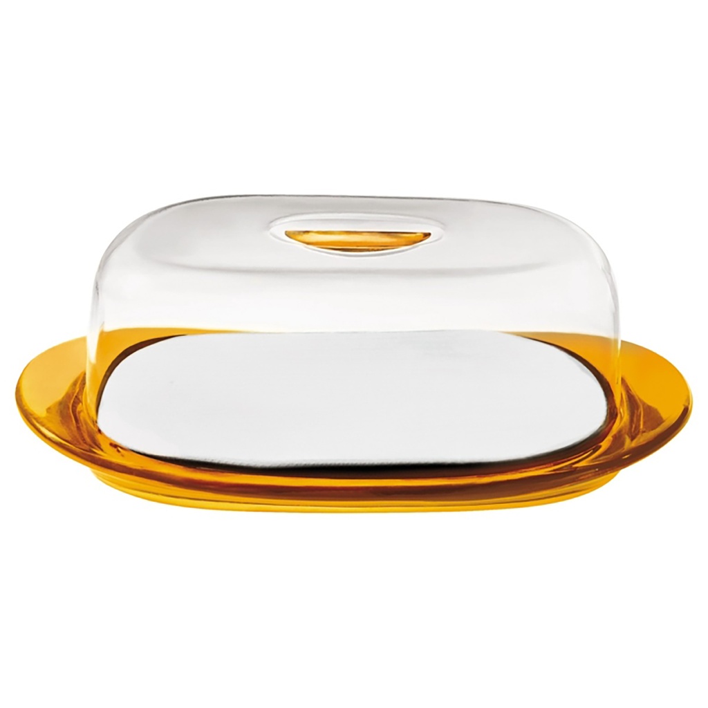 Feeling Cheese Dish with Dome - Orange