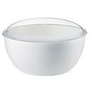 Gocce Biscuit Conta with Clear Lid - White