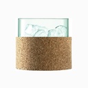 Canopy Ice Bucket H15cm - Clear Glass/Cork