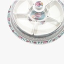 Divided Snacks Plate with Plastic Cover