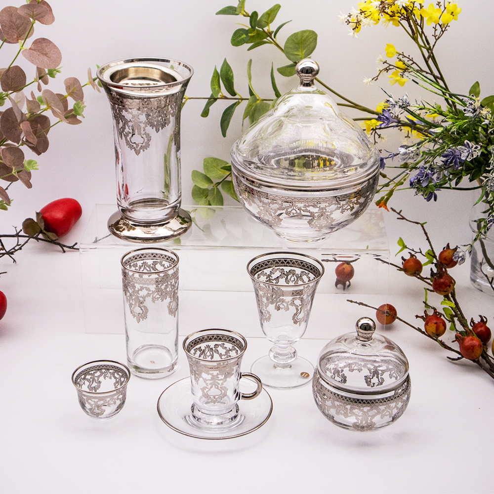 Bianca Platinum Arabic Coffee Set - 6pcs