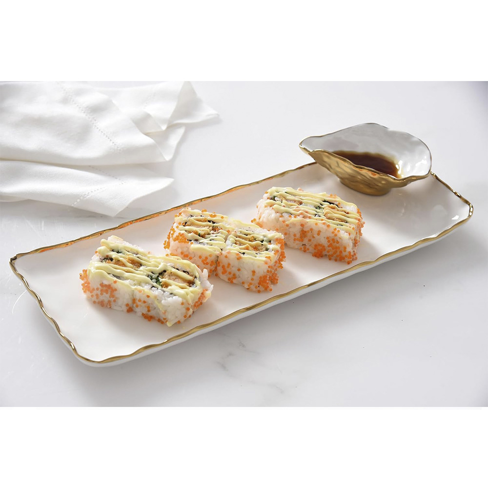 Sushi Tray with Mini Oyster Bowl 12.5" x 4.75" x 1.75