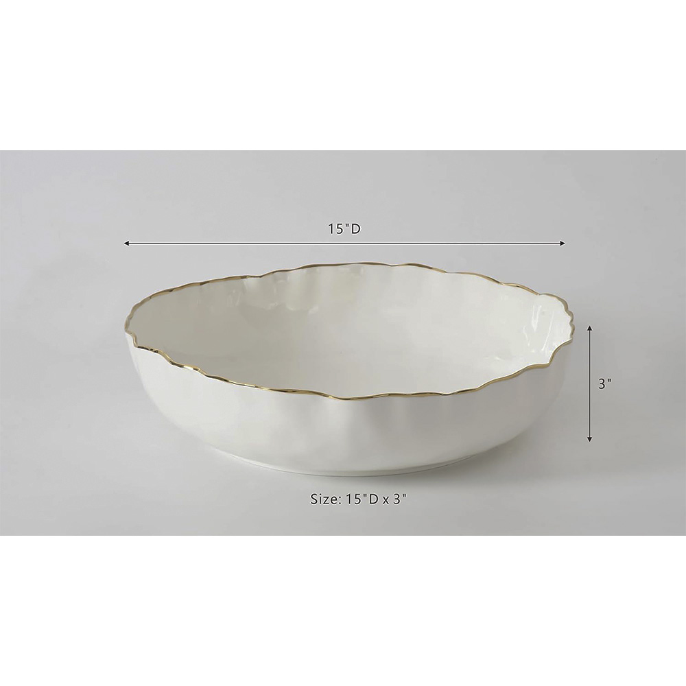 Extra Large Shallow Bowl 15" x 15" x 3"
