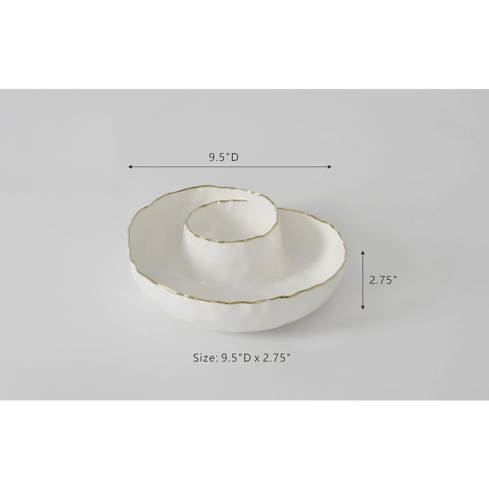 Round Chip & Dip 9.5" D x 2.75"