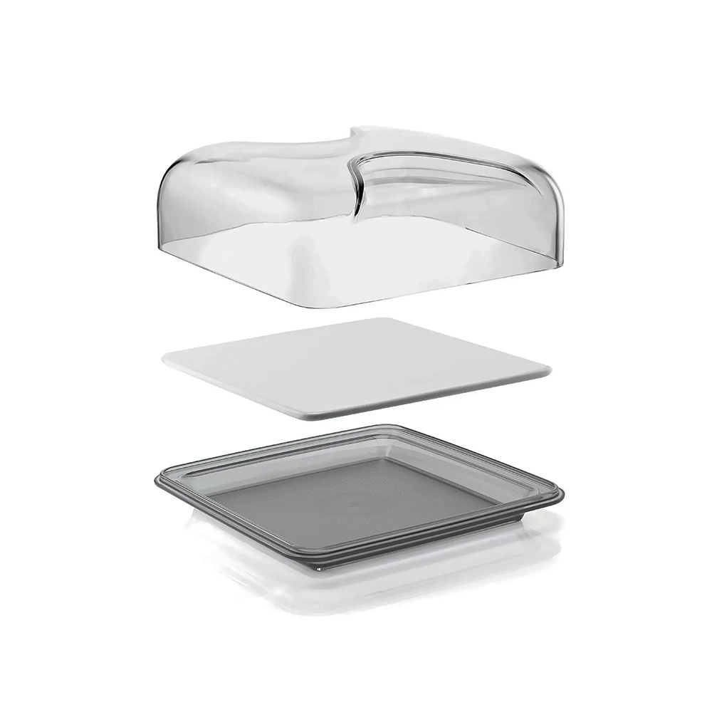 Square Cheese Dish Bolli - Red