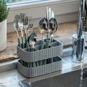Eco-Kitchen Drain & Safe Cutlery Drainer - Grey