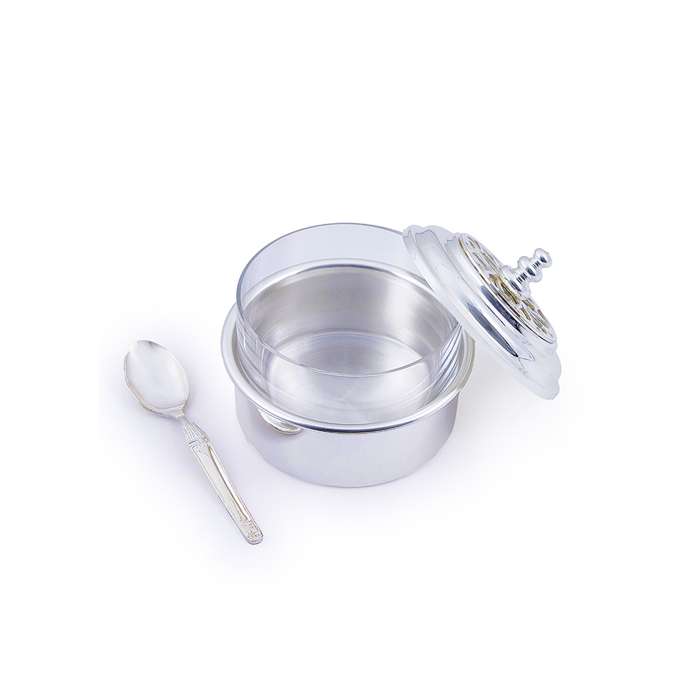 Silver Plated Sugar Pot with Cover 