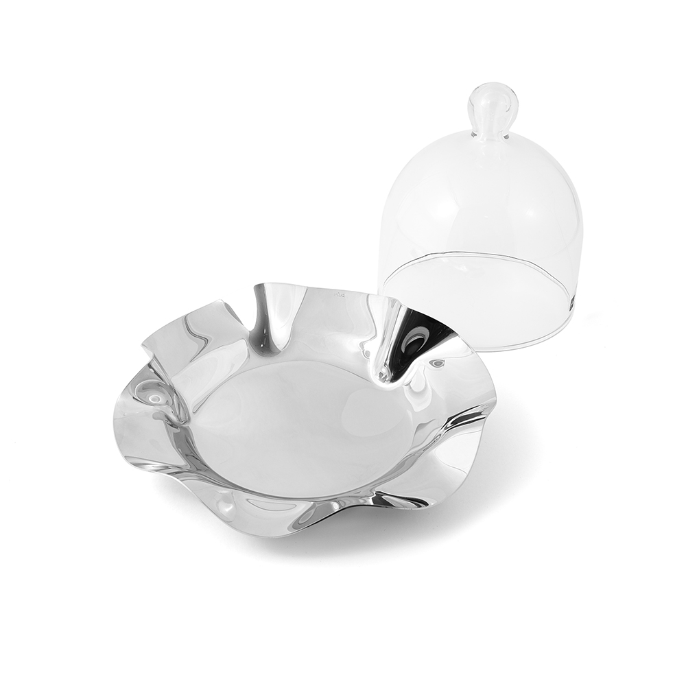 Fiori Stainless Steel Small Plate w/ Dome