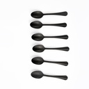 6 PCS MOKA SPOON WINDOW BOX ROYAL RETRO BLACK