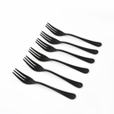 6PCS CAKE FORK SET WINDOW BOX RETRO BLACK