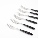 6 PCS CAKE FORK SET WINDOW BOX VERO WENGE