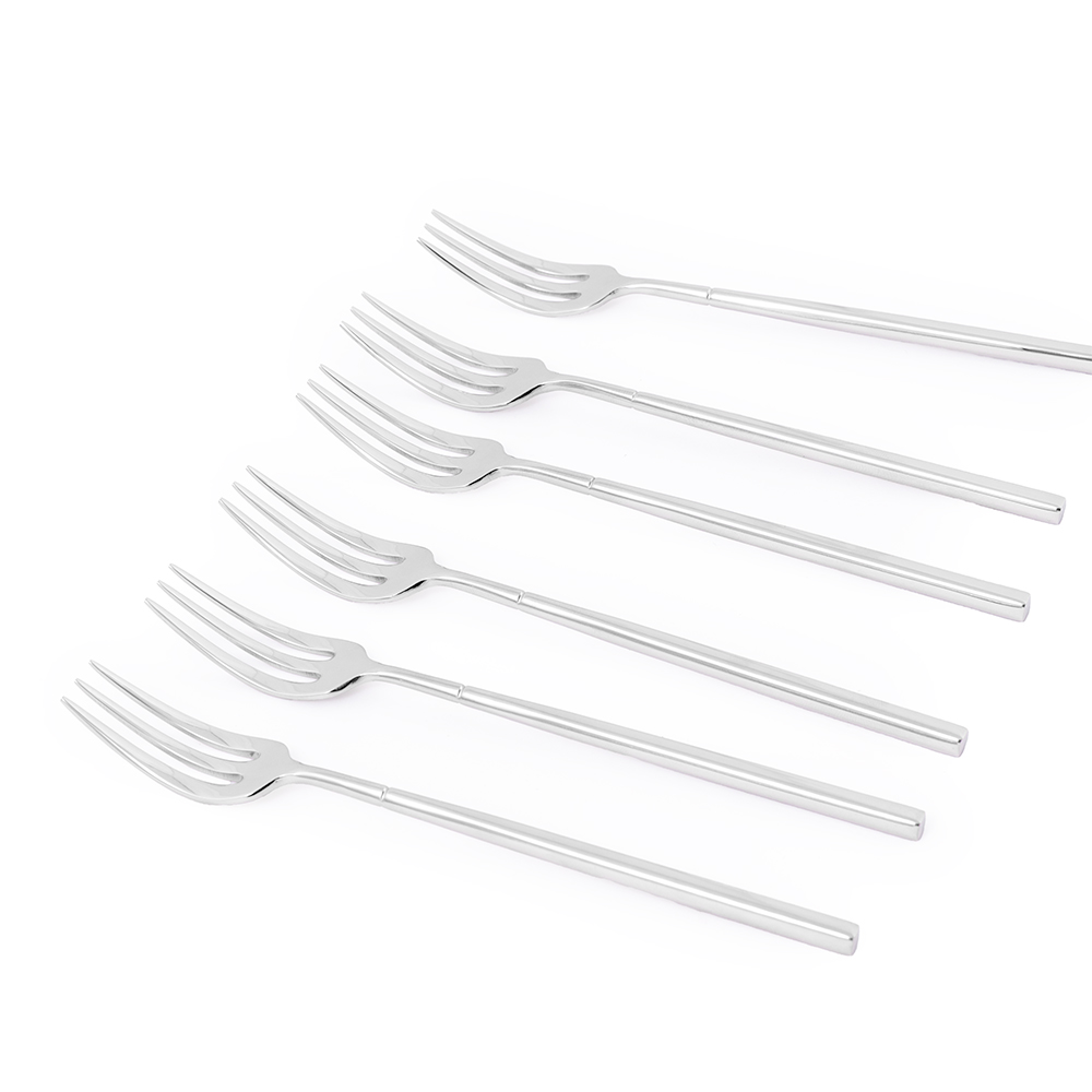 6 PCS CAKE FORK WINDOW BOX KYOTO S/S