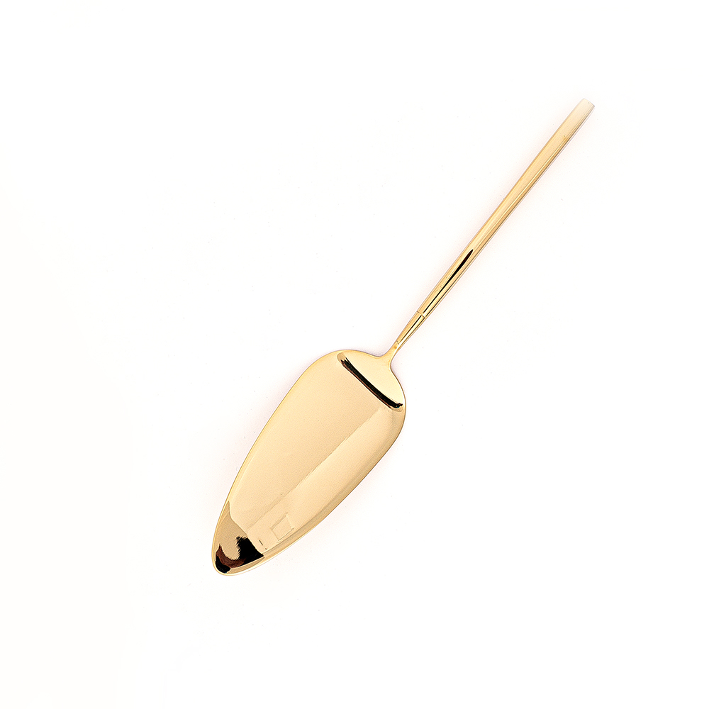 1 PC CAKE SHOVEL WINDOW BOX KYOTO S/S TIN GOLD