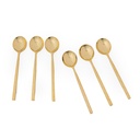 6 PCS MOKA SPOON WINDOW BOX KYOTO S/S ORIGAMI TIN GOLD