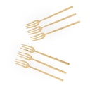 6 PCS CAKE FORK WINDOW BOX KYOTO S/S ORIGAMI TIN GOLD