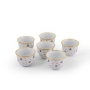6 pcs.porcelaine coffe set (mat gld-plt)