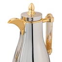 MY FLOWER VACUUM FLASK CHROME/GOLD 1.0/1.0L