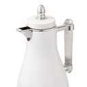 MY FLOWER VACUUM FLASK SHINY WHITE / CHROME1.0/1.0L