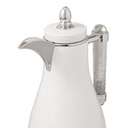 MY FLOWER VACUUM FLASK SHINY WHITE / CHROME1.0/1.0L