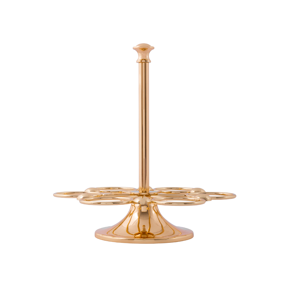 Iron gilt  plated coffee stand for 6 cups  ( not including cups )